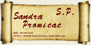 Sandra Promicač vizit kartica